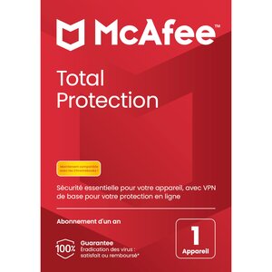 Mcafee total protection - licence 1 an - 10 postes - a télécharger