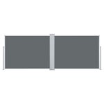 vidaXL Auvent latéral rétractable Anthracite 100 x 1000 cm
