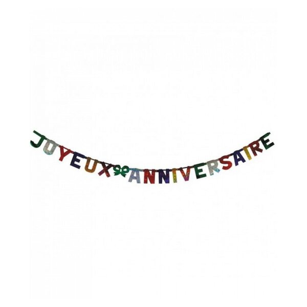 Guirlande hologramme Joyeux anniversaire 2M