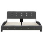 vidaXL Lit avec matelas à mémoire de forme Gris Similicuir 140x200 cm