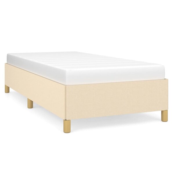 vidaXL Cadre de lit Crème 100 x 200 cm Tissu