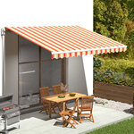 vidaXL Tissu de remplacement pour auvent Jaune et orange 4 5x3 m