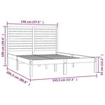 vidaXL Cadre de lit sans matelas blanc 140x200 cm bois massif
