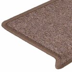 vidaXL Tapis d'escalier 30 pièces 65 x 21 x 4 cm Marron Bord rectangulaire