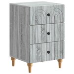 vidaXL Cabinet de chevet avec tiroir Sonoma gris 43 x 41 x 66 5 cm