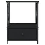vidaXL Table de chevet noir 50x41x65 cm bois d’ingénierie
