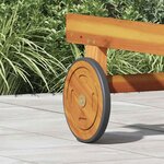 vidaXL Roues de remplacement 2 Pièces Marron Bois d'acacia massif