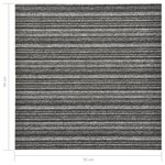 vidaXL Dalles de tapis de sol 20 Pièces 5 m² 50x50 cm Anthracite rayé