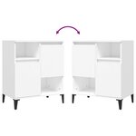 vidaXL Buffets 3 Pièces blanc 60x35x70 cm bois d'ingénierie