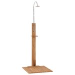 vidaXL Douche de jardin 75x75x210 cm bois de teck solide