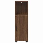 vidaXL Cabinet de salle de bain avec porte Chêne brun 30 x 35 x 95 cm