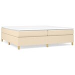 vidaXL Cadre de lit crème 200x200 cm tissu