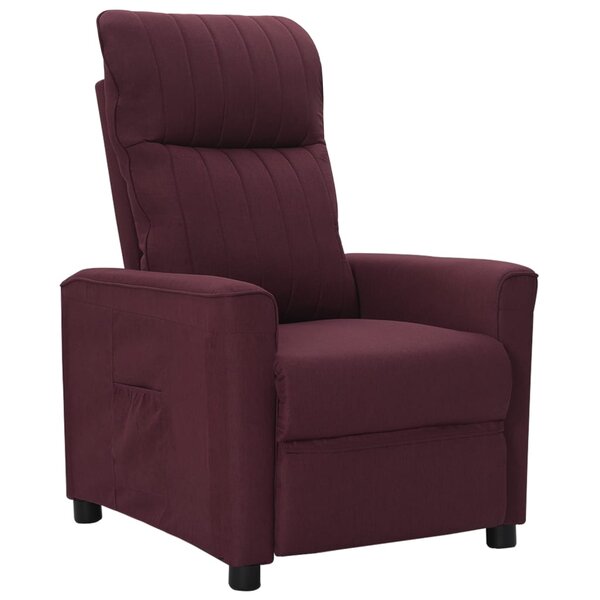 vidaXL Fauteuil inclinable Violet Tissu