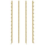 vidaXL Casier à vin mural pour 36 bouteilles 2 Pièces Doré Fer