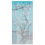 vidaXL Rideau de porte anti-insectes multicolore 200 x 100 cm Bambou