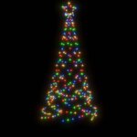 vidaXL Sapin de Noël avec piquet Coloré 200 LED 180 cm