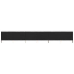 vidaXL Paravent 6 panneaux Tissu 800 x 80 cm Noir