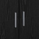 vidaXL Buffet Chêne noir 80 x 35 x 180 cm Bois d'ingénierie