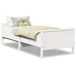 vidaXL Lit extensible pour enfants Other Blanc 80 x 130 / 165 / 200 cm