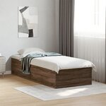 vidaXL Cadre de lit sans matelas chêne marron 90x200 cm