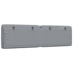 vidaXL Coussin de tête de lit gris clair 180 cm tissu