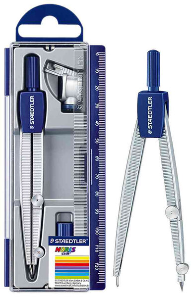Coffret Compas 550 60avec adaptateur Longueur 124,2 mm Diam Max 30 cm STAEDTLER
