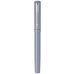 Parker vector xl stylo plume  laque bleu-argent métallisée sur laiton  plume moyenne  encre bleue  blister