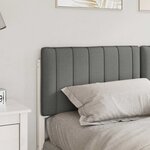 vidaXL Tête de lit capitonnée Blanc et gris clair 160 cm Pin massif