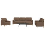 vidaXL Ensemble de canapés 4 Pièces repose-pied et coussins décoratifs