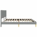 vidaXL Cadre de lit avec tête de lit Gris clair 180 x 200 cm Tissu