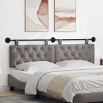 vidaXL Tête de lit suspendue Taupe Tissu