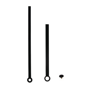 Aiguilles d'horloge "Modern"  noir  88mm / 117mm + capuchon  1 pce.