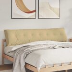 vidaXL Coussin de Dos Vert gris 200 x 50 cm Tissu en velours côtelé