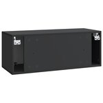 vidaXL Meuble TV mural Noir 78 5 x 31 x 30 cm Bois d'ingénierie