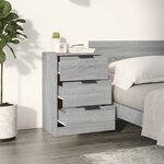 vidaXL Table de chevet Sonoma gris 40x36x65 cm
