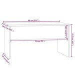 vidaXL Table basse Gris béton 80x50 5x41 5 cm Bois d'ingénierie