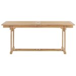 vidaXL Meuble à dîner de jardin 9 Pièces 180-280x100x75 cm Teck massif