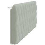 vidaXL Coussin de tête de lit gris clair 200 cm velours
