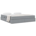 vidaXL Lit avec rangement et matelas Gris clair 160 x 200 cm Polyester