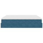 VidaXL Cadre de lit ottoman avec matelas bleu foncé 180x200 cm velours