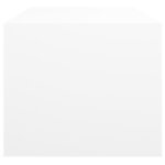 vidaXL Table basse avec portes en verre blanc 102x50x42 cm