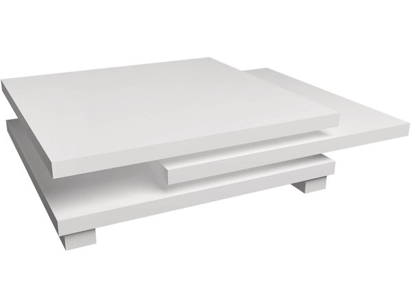 Table basse "Elena" - 80 x 80 x 32 cm - Blanc