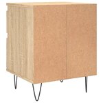 vidaXL Table de chevet chêne sonoma 40x35x50 cm bois d’ingénierie