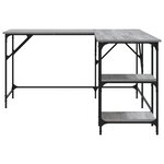 vidaXL Bureau sonoma gris 139x139x75 cm bois d'ingénierie