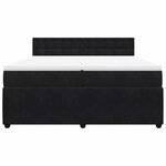 vidaXL Sommier à lattes de lit et matelas Noir 200x200 cm Velours