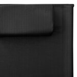 vidaXL Chaises longues textilène lot de 2 noir et gris