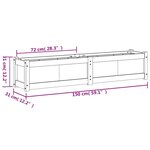 vidaXL Jardinière cire marron 150x31x31 cm bois de pin massif