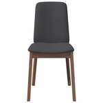 vidaXL Chaises à manger coussins 2 Pièces marron bois massif caoutchouc