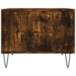 vidaXL Tables basses 2 Pièces chêne fumé 50x50x40 cm bois d'ingénierie