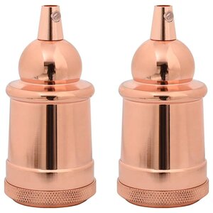 vidaXL Douilles de lampe 2 Pièces bronze or rose E27
